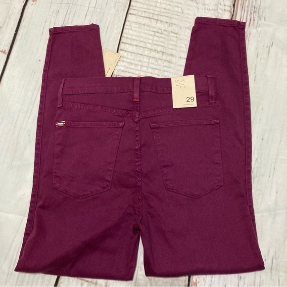 AO.LA by Alice + Olivia high rise skinny jeans in purple (currant) Size 29 NWT - Picture 9 of 16